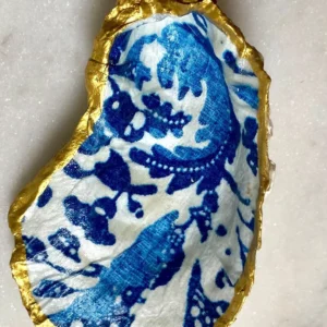 Indigo Blue Oyster Shell Dish